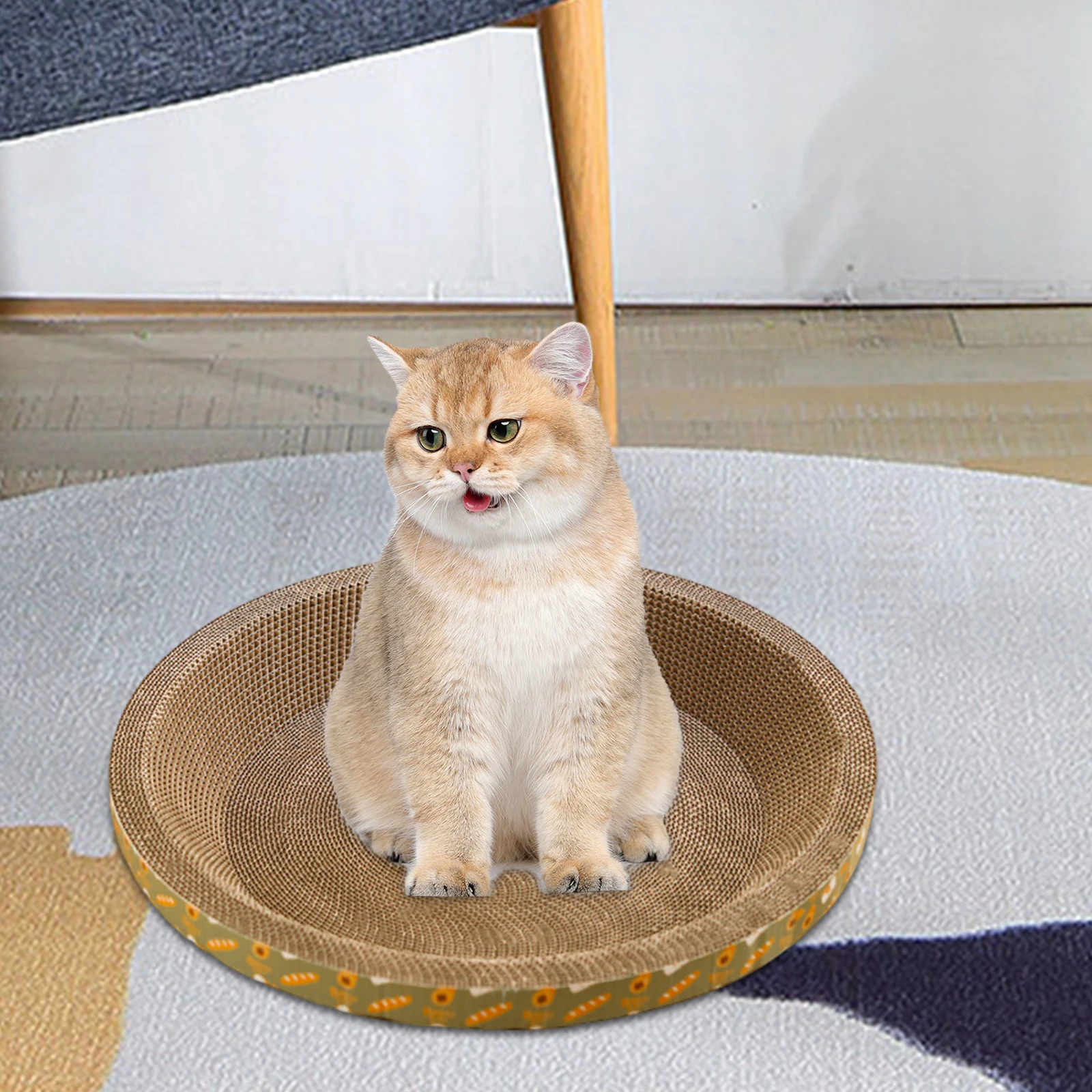 Cat Scratch Bowl Nest Durable Sofa Cat Scratcher Cardboard Corrugated Scratch Pad Cat Scratching Lounge Bed for Cats Scratching