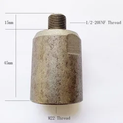 1 Pcs Thread Adapter for Diamond Drill Core Bits Male 1/2-20UNF  to Female M22 Thread Connection Convertor Construction Tools