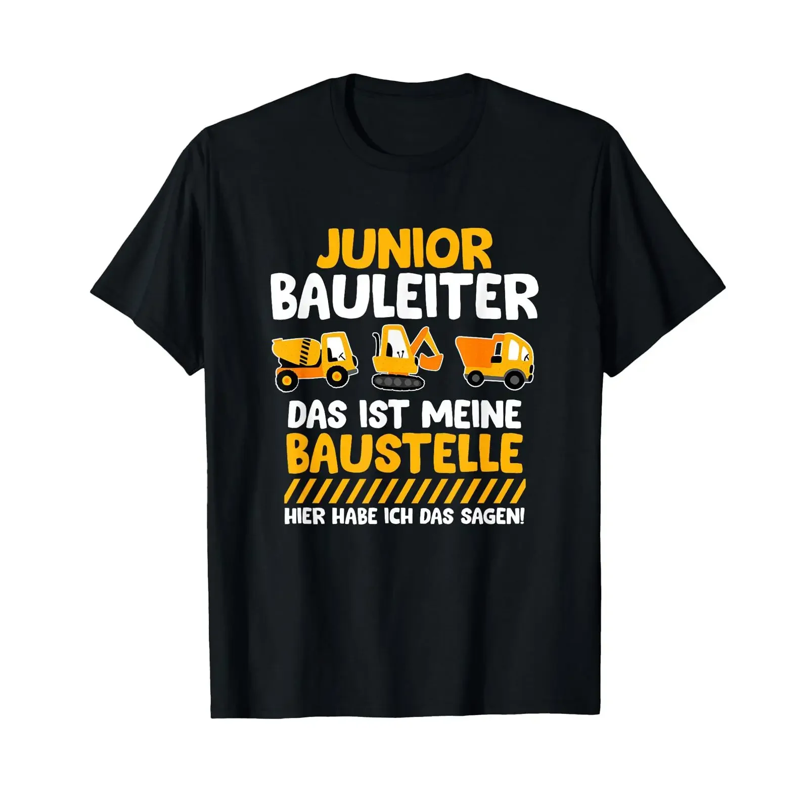 Junior construction manager children's site outfit builder slogan T shirt vintage Washed fashion Versatile designer clothes