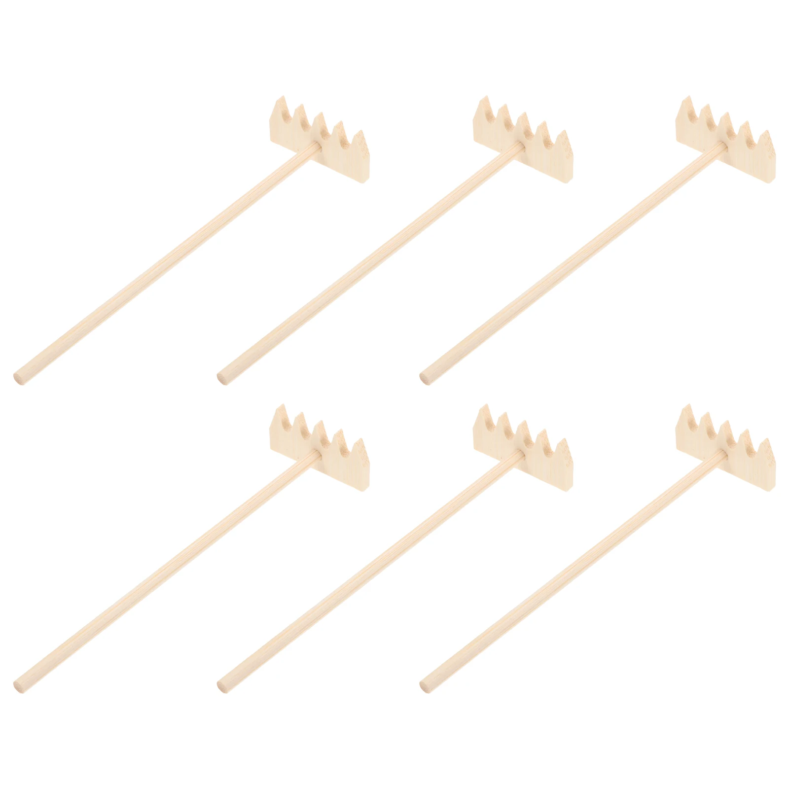 

6 Pcs Sandbox Tools Garden Tiny Rake Mini for Gardening Desk Rakes Accessories Crafts