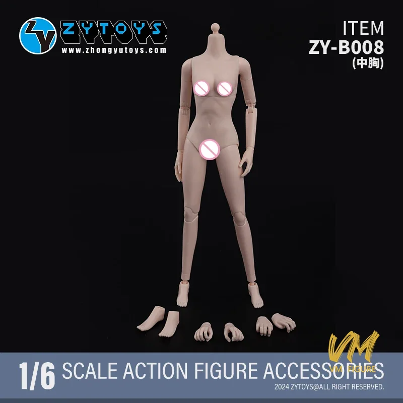 ZYTOYS ZY-B008 ZY-B009 1/6 Średnia/Mała Klatka Piersiowa Biała Skóra Super Elastyczne Ciało 12'' Żołnierzka Figurka Akcji Ciało Lalki Zabawka