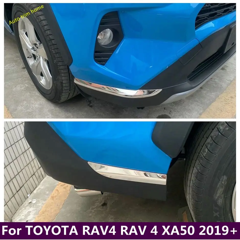 

Front Bumper Corner Stripes Protector Decoration Panel Cover Trim Fit For TOYOTA RAV4 RAV 4 XA50 2019 - 2024 Car Accessories