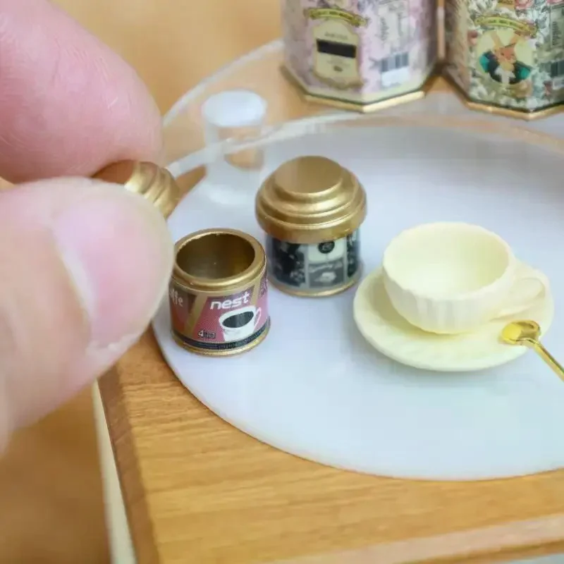 1/12 Poppenhuis Miniatuur Koffie Kan Thee Kan Model Simulatie Item Ornament Mini Speelgoed Meubels Accessoires Voor Poppenhuis Decor