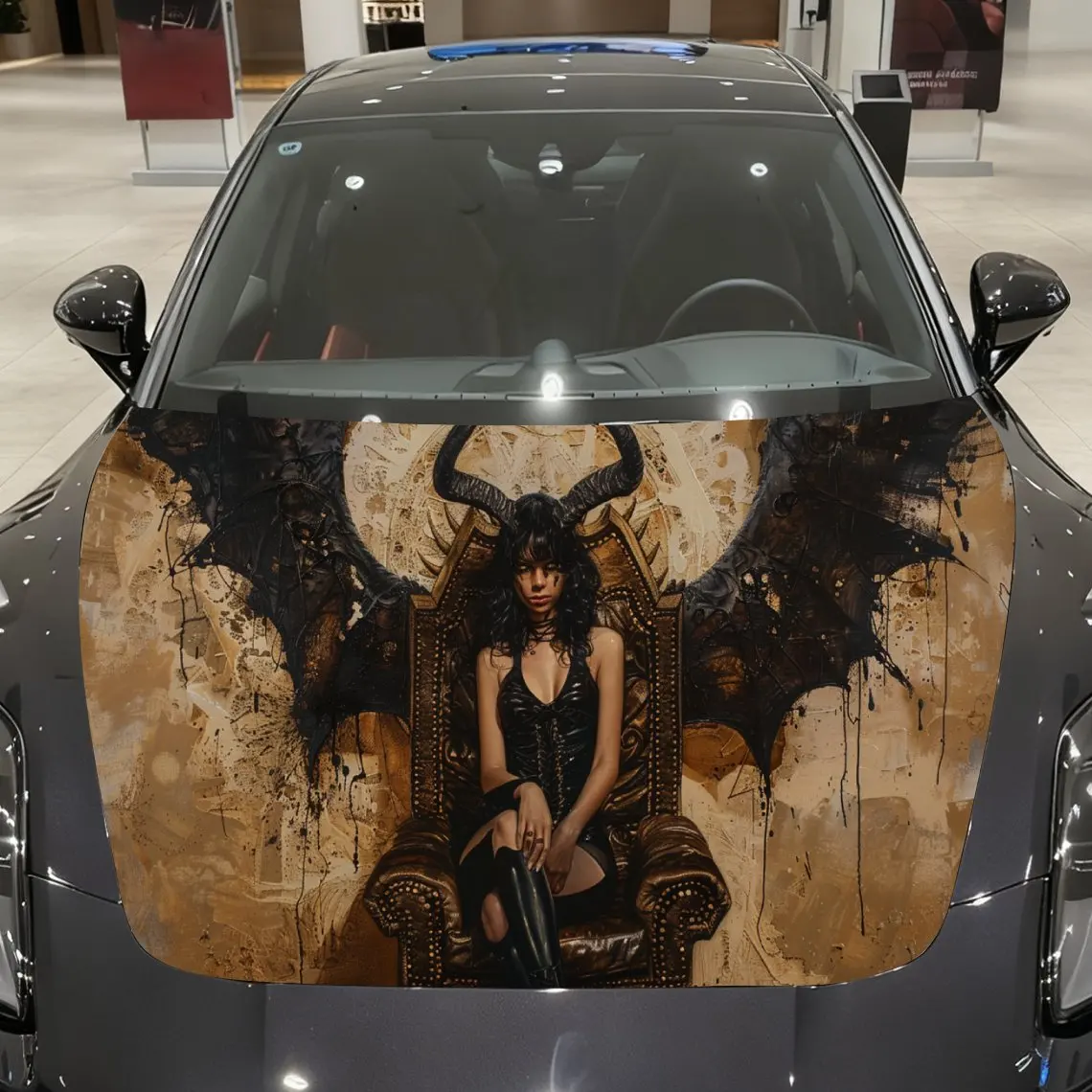 

Упаковочная наклейка на капот автомобиля Witch, материал ПВХ, самоклеящаяся водонепроницаемая, противоскользящая краска, аксессуары для наружного украшения автомобиля,