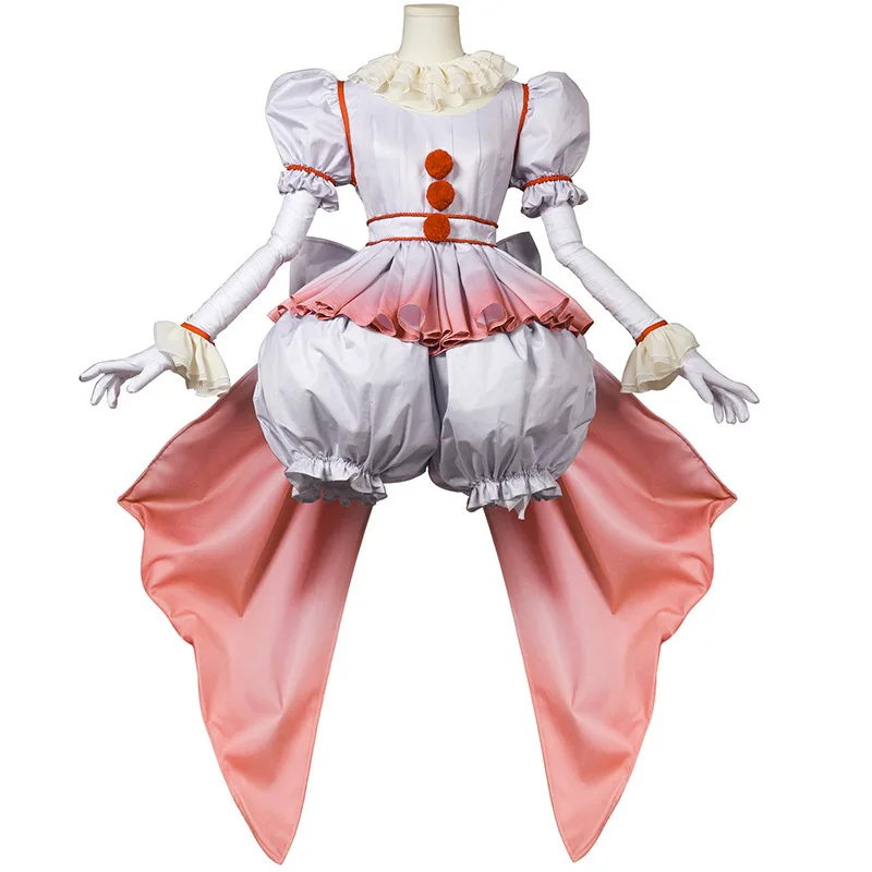 Pennnywise Cosplay Joker's Soul Returning HORROR Girls' HorrorLolita Dress Up Dress Bloomers Coswear Halloween Costume