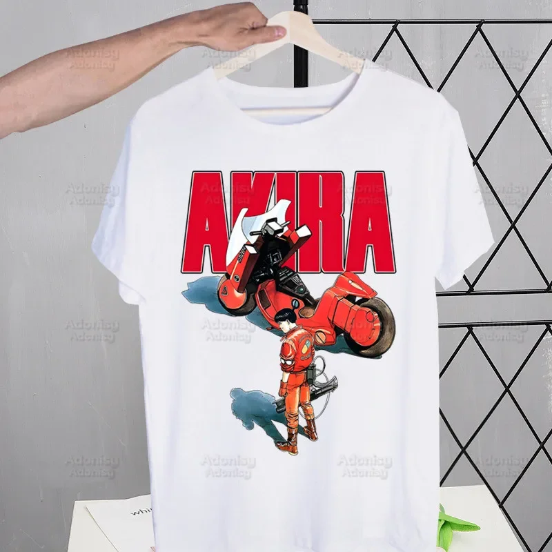 Akira Anime Manga Japanese T Shirt Men Retro Tops Tees Harajuku Neo Tokyo Shotaro Kaneda Tshirt Streetwear Hip Hop T-shirts