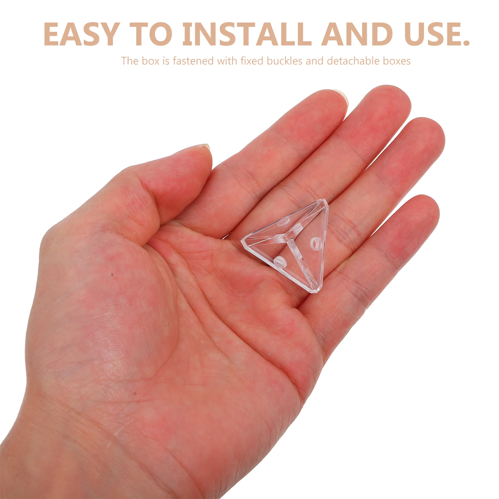 10 Pcs Acrylic Fixed Buckle Box Shelf Bracket Jewelry Case Corner Brace Display Stand Decorative Shelf Braces Fastener Hardware