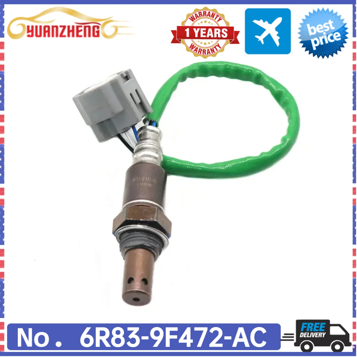 6R83-9F472-AC For Jaguar XF XJ XFR XK 8 S-TYPE X-TYPE 1996-2009 NEW 4 Wires Upstream Air Fuel Ratio Lambda O2 Oxygen Sensor