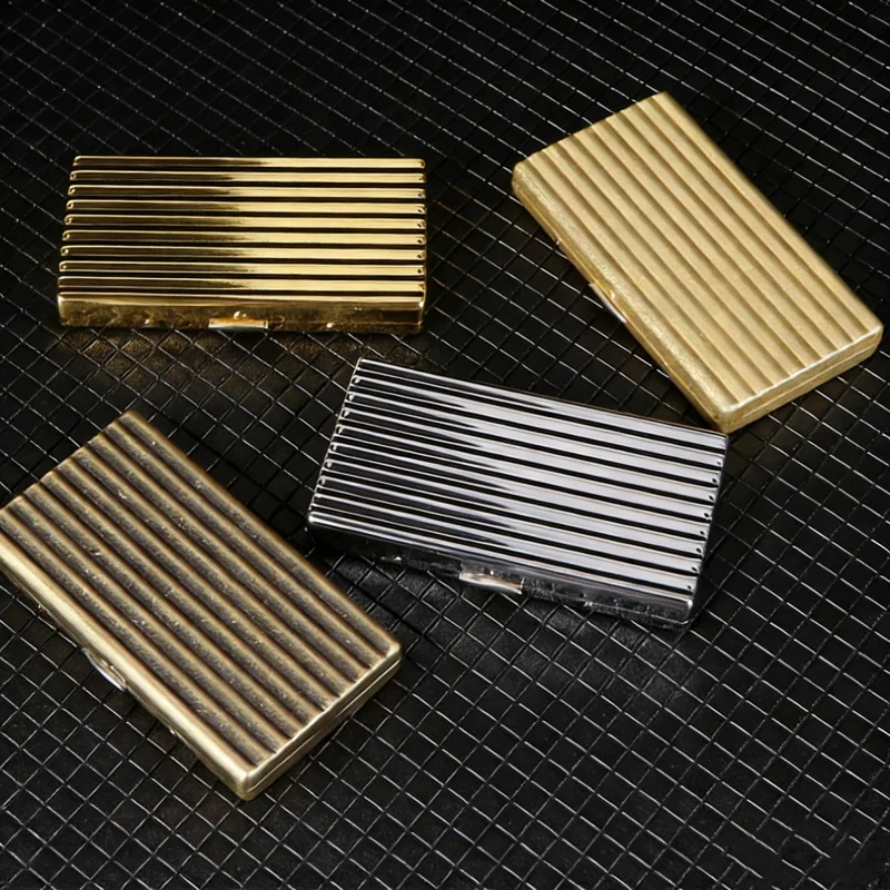 Metal Cigarette Case Slim 20 Capacity Card Slot Design Secure Storage Anti-Shaking Portable Outdoor Storage Box view 2