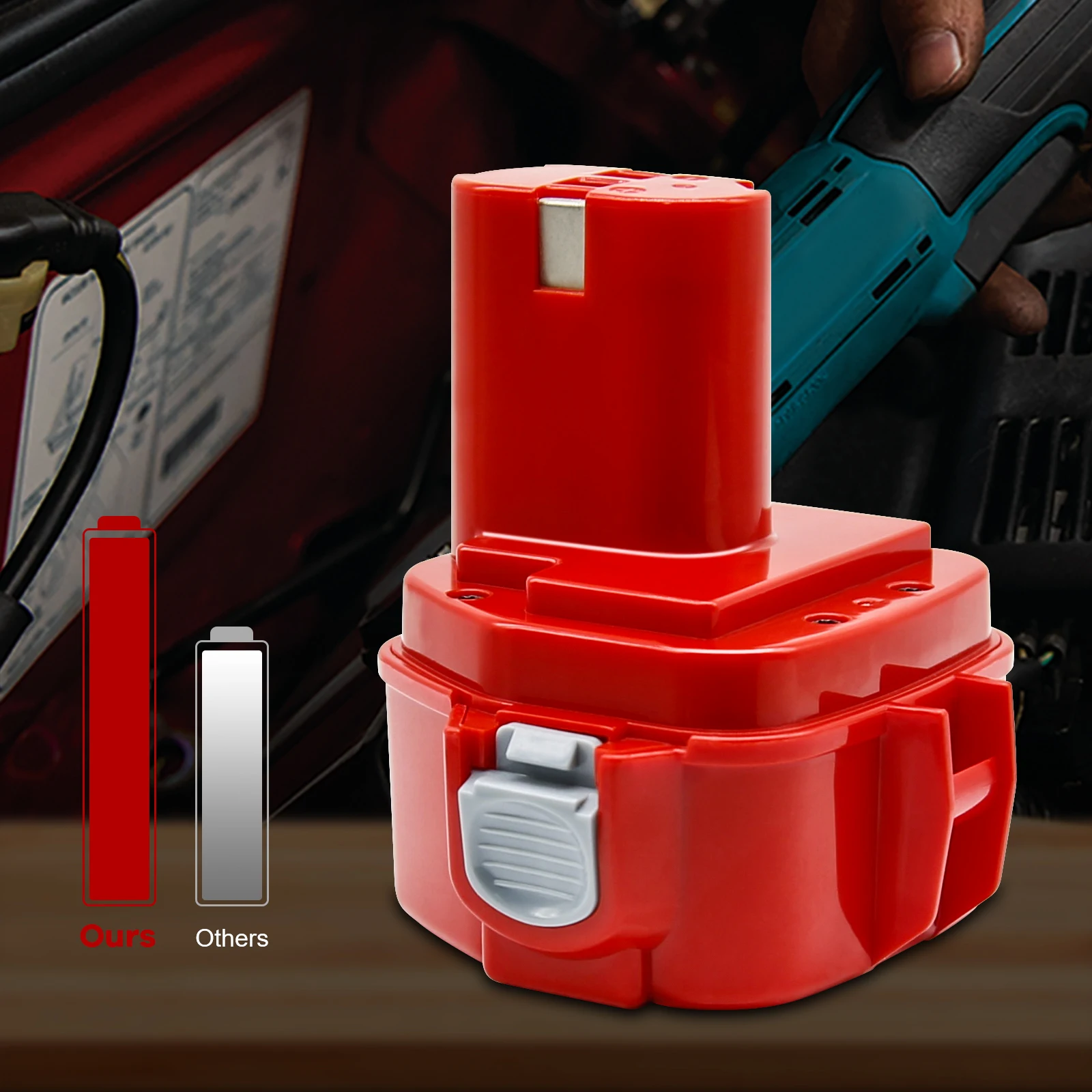 Powtree 3.0Ah/4.0Ah for Makita 12V NiMH Replacement Battery Power Tools Rechargeable Bateria PA12 1220 1222 1235 1233S 6271D L50