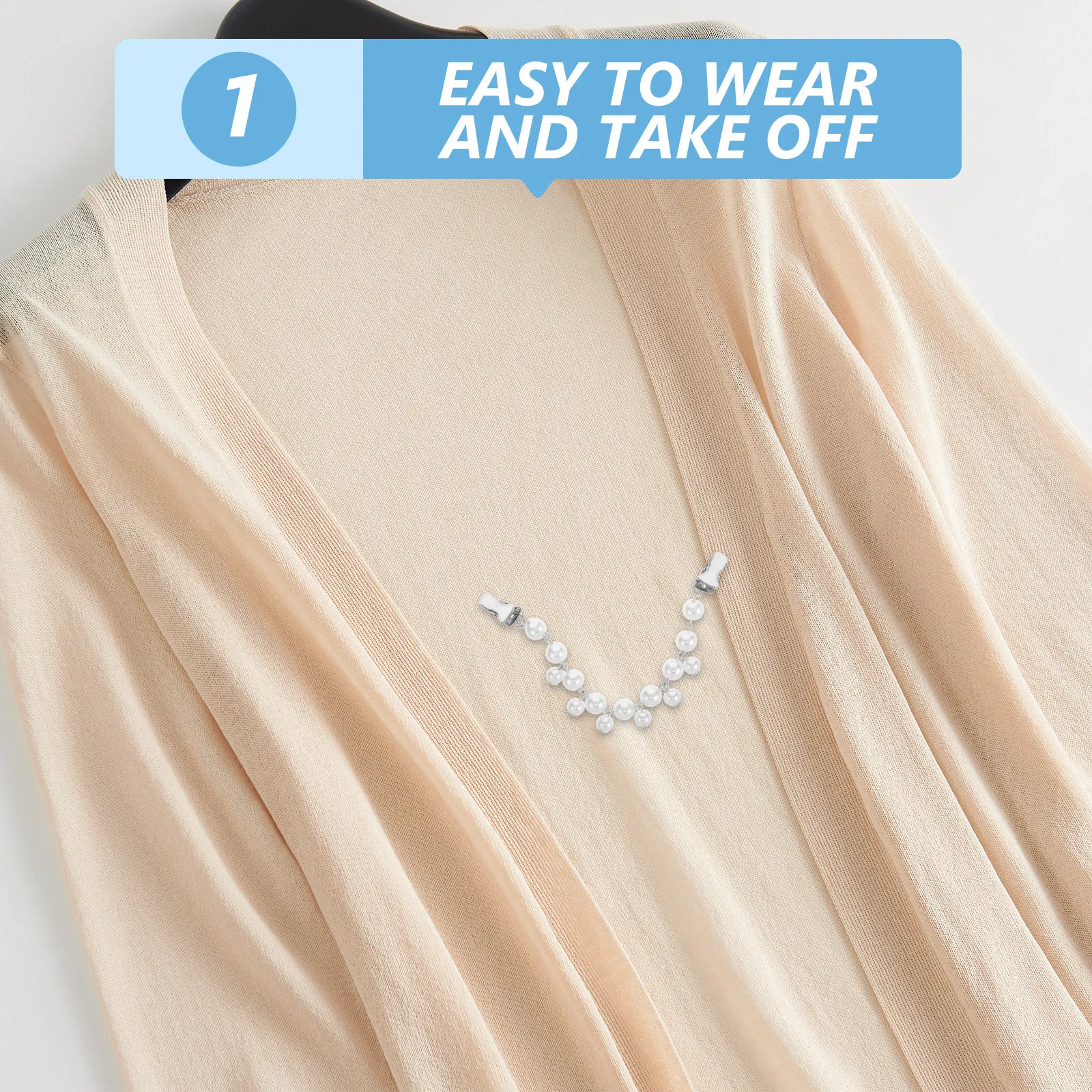 Cloak Chain Dress Cinch Clips Cardigan Clasp for Dresses Sweater Clothing Clasps