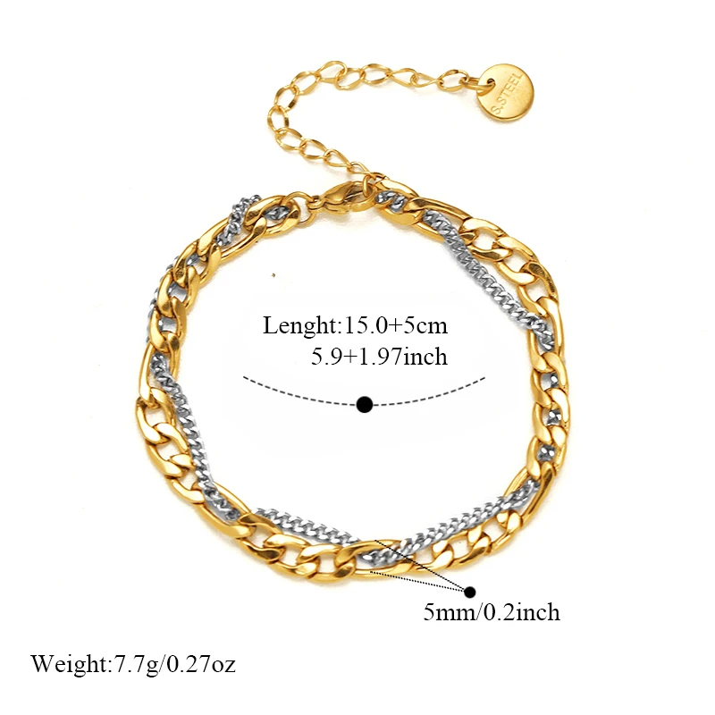 EILIECK 316L Edelstahl Schwarze Öltropfen-Ketten-Halskette Armband-Set für Damen Neues Trendiges Wasserdichtes Schmuckset Damengeschenk – Detail 9