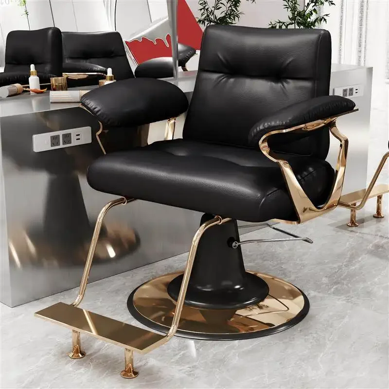 Beauty Recliner Shampoo Barber Chair Luxury Professional Barber Chair Hairdresser Equipment Cadeira De Barbeiro Salon Furniture 4