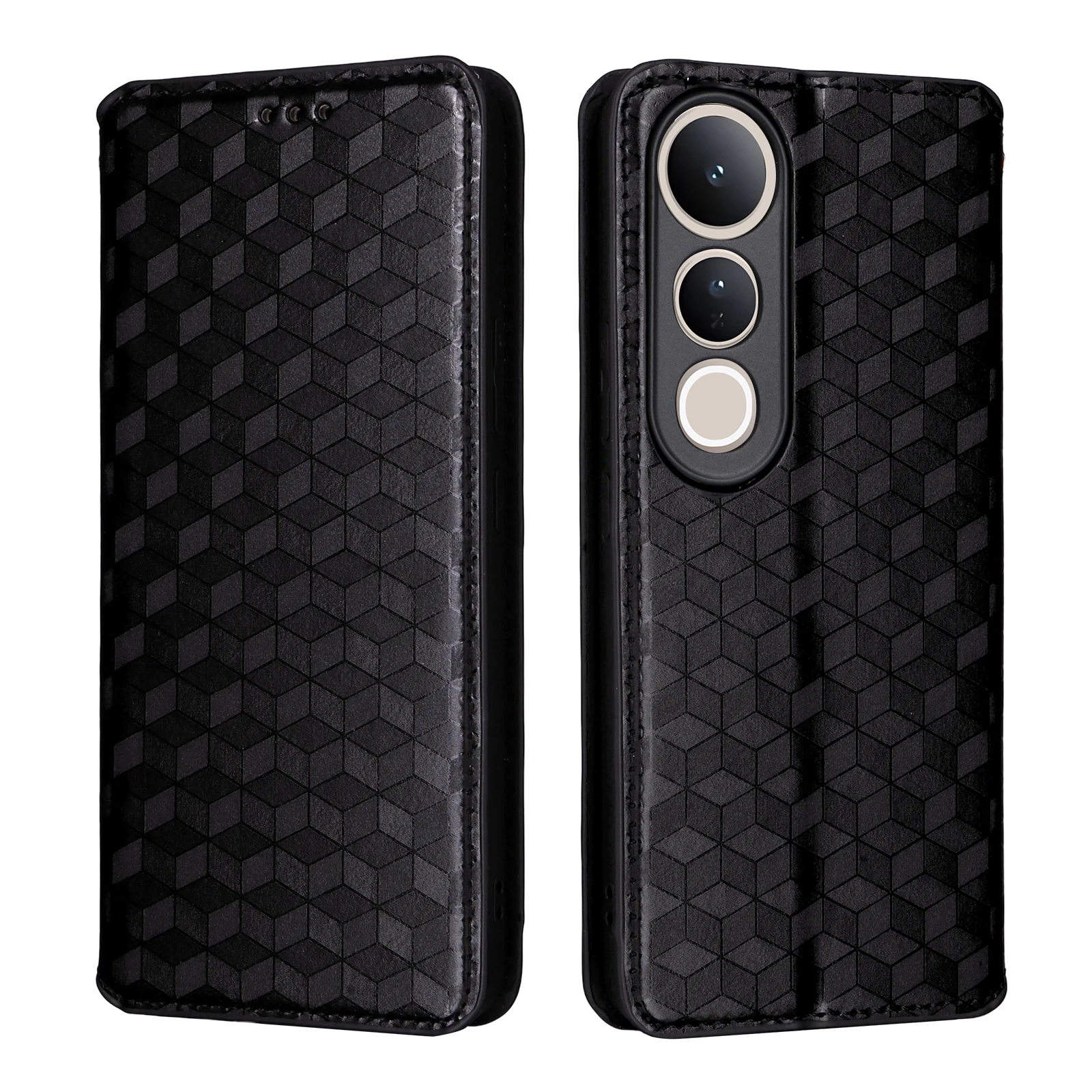 

Flip leather phone cover for Vivo V50 Lite 5G Three Dimensional Pattern card slot wallet Fall prevention case