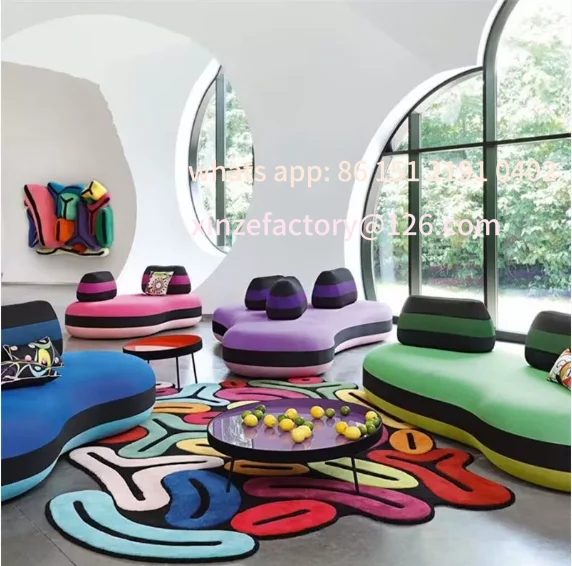 

Customizable cartoon cute color devil crystal velvet floor carpet study coffee table sofa full of large area living room