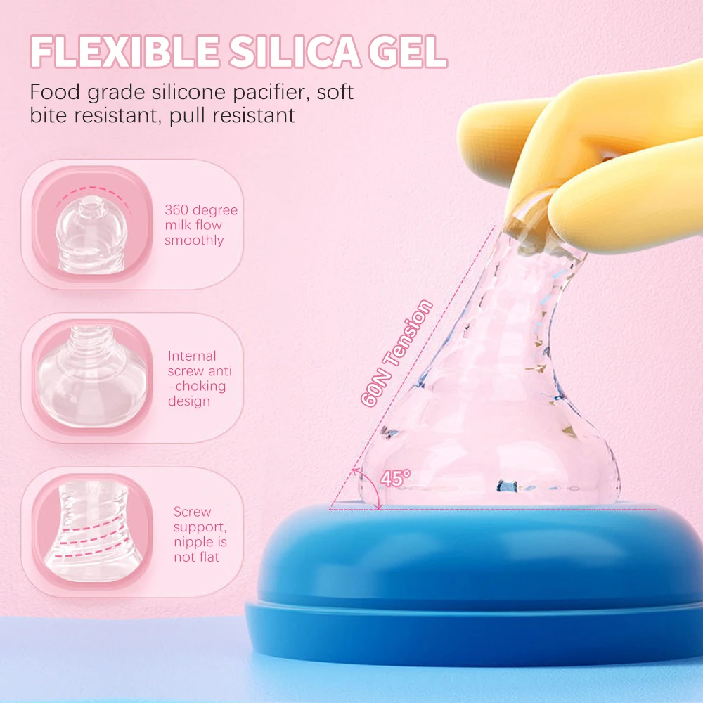 240 Baby flaschen Fütterung flasche Baby großkalibrige Milch flasche mit Stroh griff Neugeborene Baby Stroh flasche bpa frei