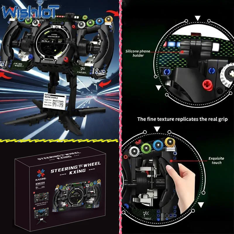

DIY Racing Car Steering Wheel Model Building Blocks Creative 96254 904pcs Assembly Collectible MOC Bricks Boys Toys Holiday Gift