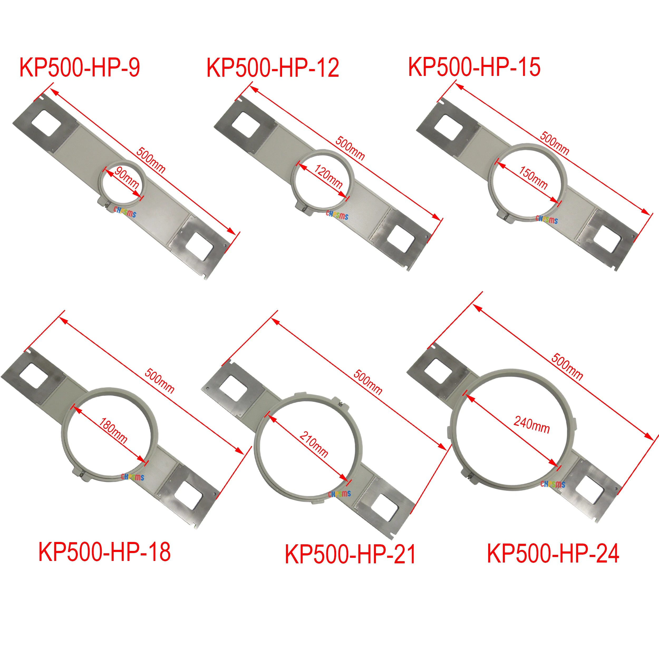 #KP500-HP Embroidery Hoop 9CM/12CM/15CM/18CM/21CM/24CM - 500MM Wide (19.7\