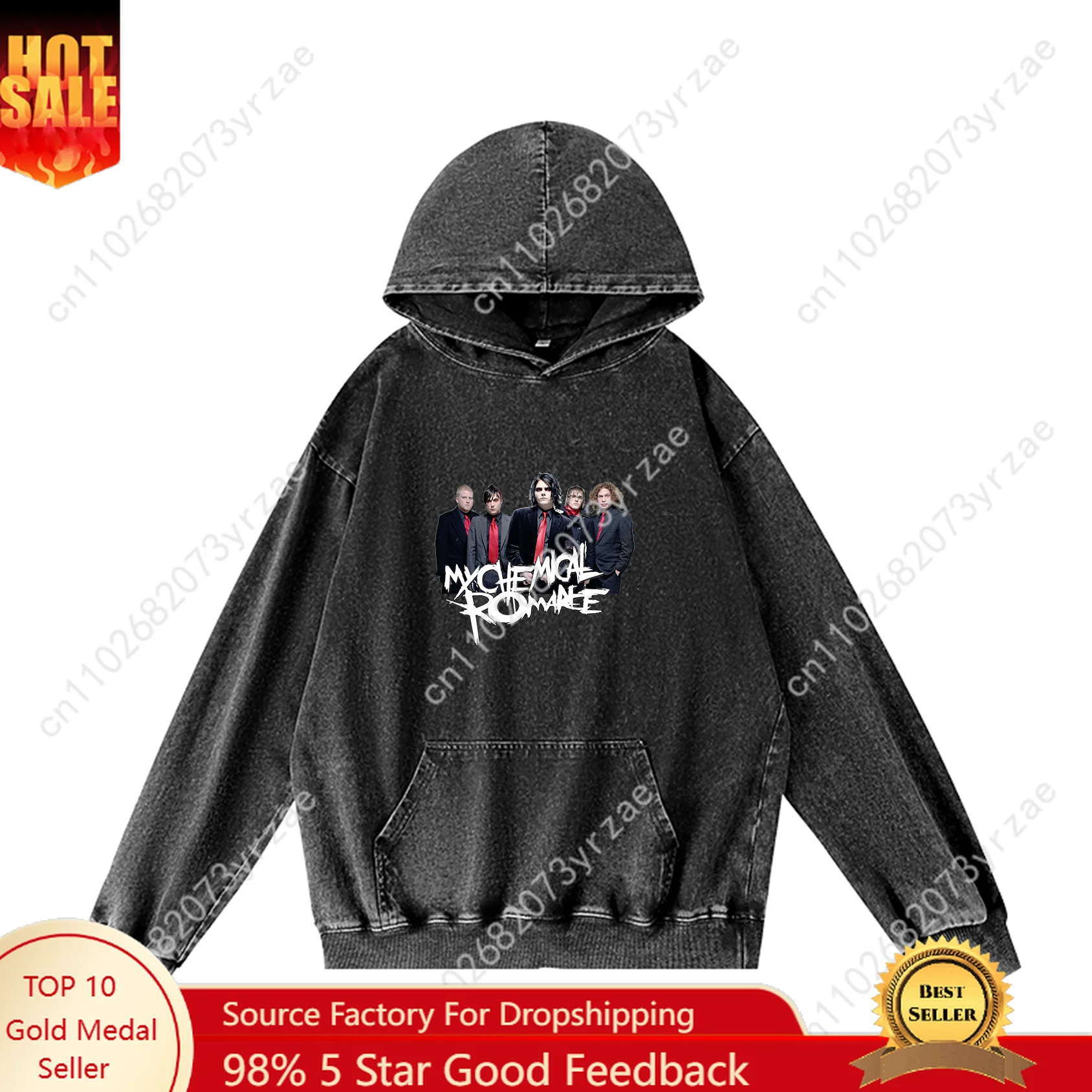 

My Chemical Romance Retro Hooded Sports Tops Man Woman Teenager Vintage Fashion Pattern Pullover Sweat Shirt Custom Sweatshirt