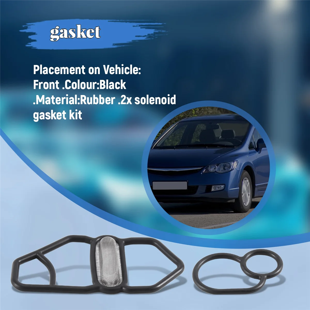 Upper + Lower VTEC Solenoid Gasket Fit for Honda GSR NSX D16Z6 B18C1 B16A2 B18C5 36172-P08-015 15825-P08-005