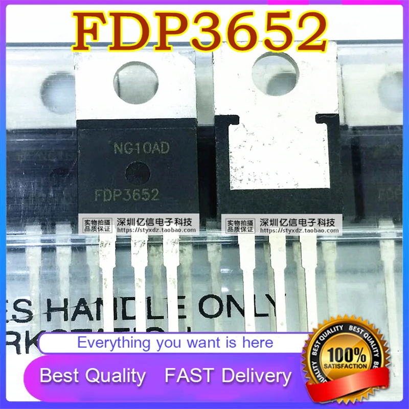 5Pcs/Lot New Original FDP3652 100V65A MOS Field Effect Transistor TO-220 Good Quality  In Stock