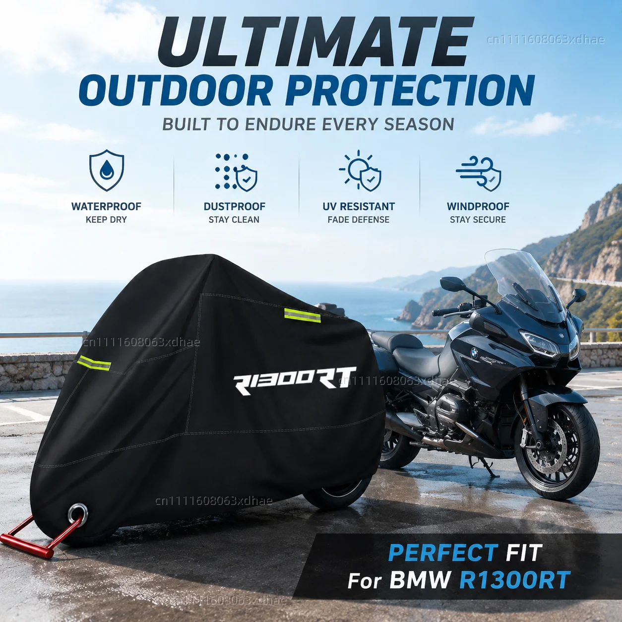 

Outdoor Motorcycle Cover Waterproof Full Protection 190T Oxford Cloth For For BMW R1300RT R 1300 RT R1300 1300RT RT1300 Option