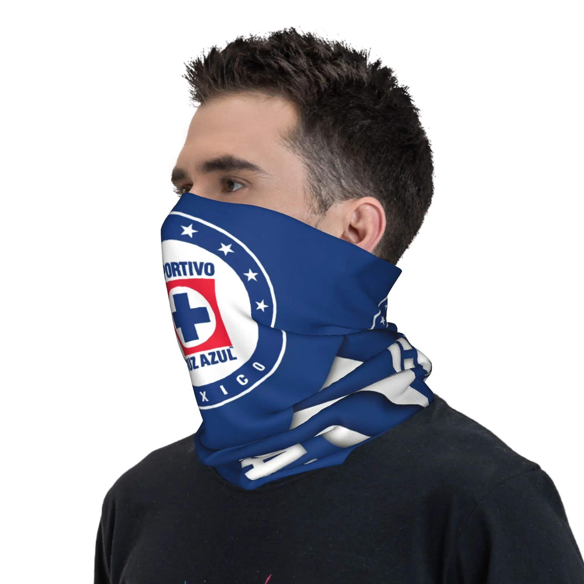 Mexico Football Club Soccer FC Cruz Azul Winter Headband Neck Warmer Women Men Ski Cycling Tube Scarf  Face Bandana Gaiter view 6
