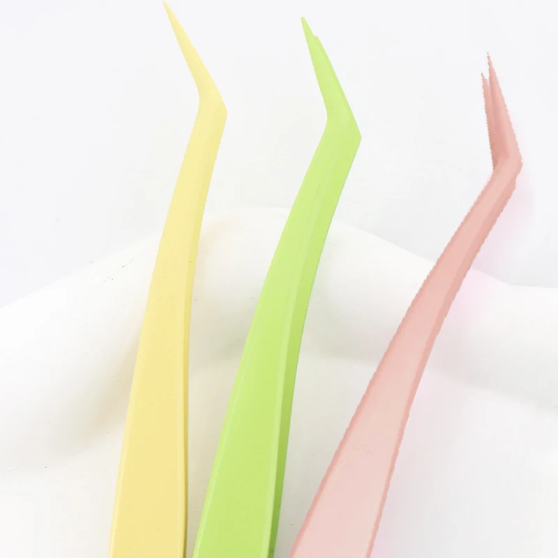 Applicatore antiaderente Ciglia senza colla Pinzetta in acciaio inossidabile rivestita antiaderente Ciglia senza colla Strumenti per principianti