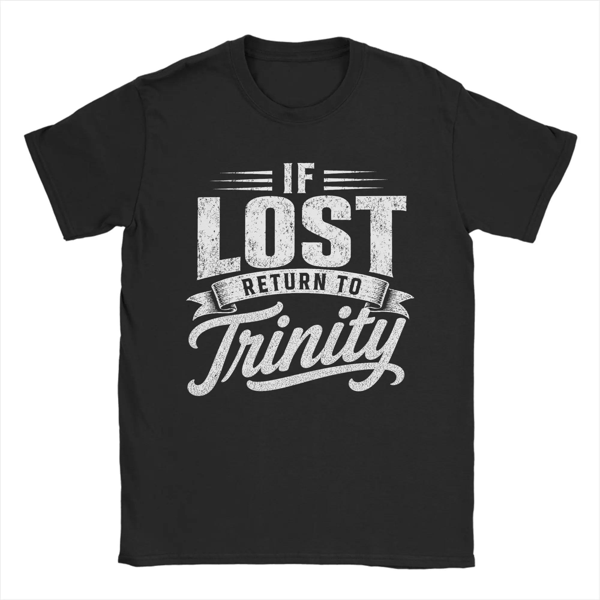 Men's If Lost Return to Trinity Couples Funny Matching T Shirts  Tops Leisure Short Sleeve O Neck Tee Shirt 4XL 5XL 6XL T-Shirt