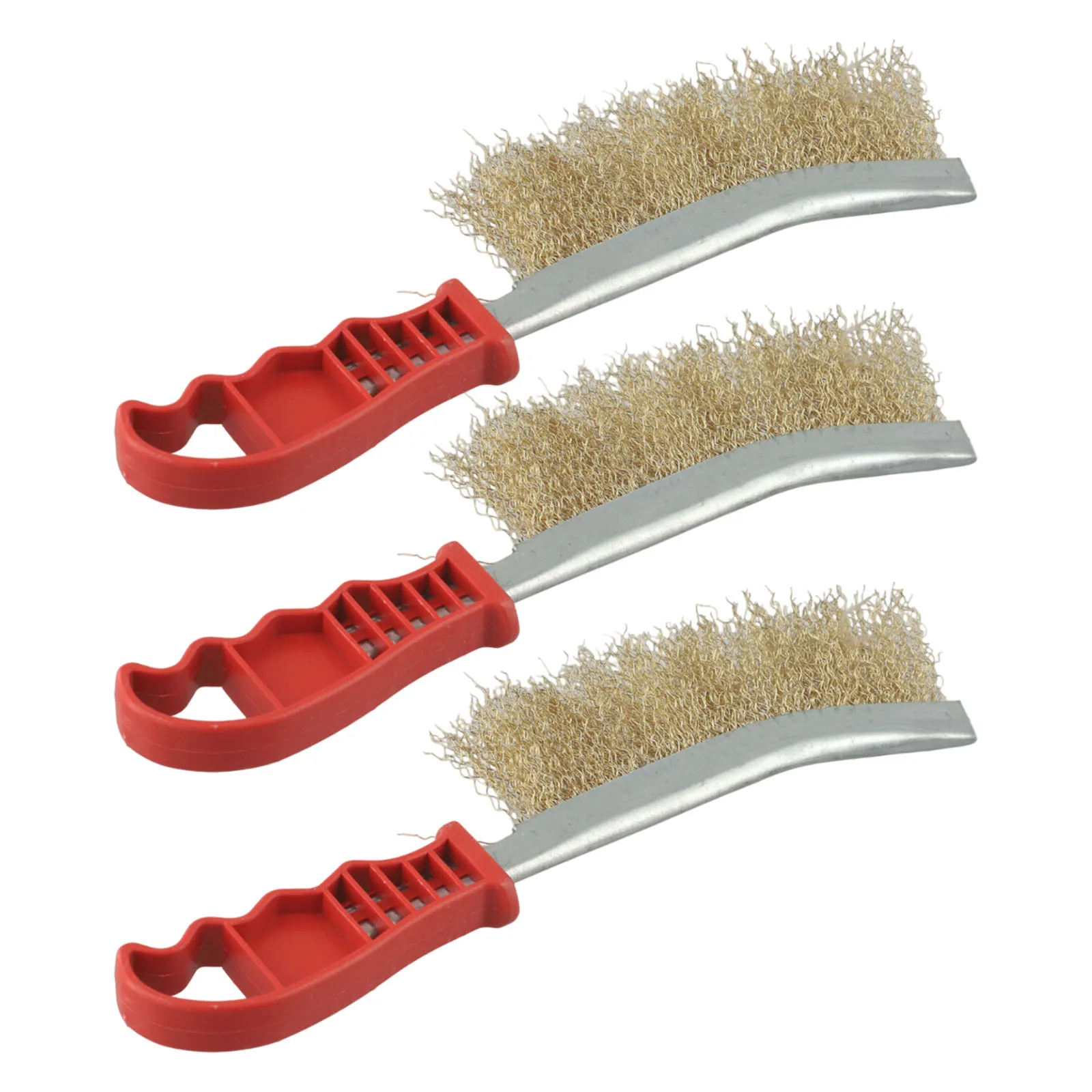 3-Pack Wire Brushes Brass Grill Brush Brass Wire Brush -For Cleaning Weld Slag And Weld Seams BBQ Tools Accessories