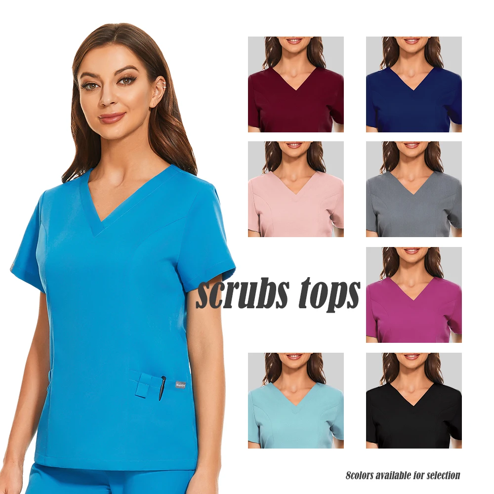 Hot Sales Scrubs Tops kobiety odzież medyczna mundur pielęgniarka szorowanie dla lekarza szpitalnego fartuch operacyjny opieka zdrowotna koszula mężczyzn