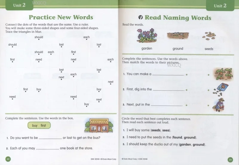 ภาษาอังกฤษต้นฉบับ 1-2 ระดับการสอน Aid ภาษาอังกฤษความถี่สูง Word หนังสือภาพเด็กประถมโรงเรียน Exercement Book