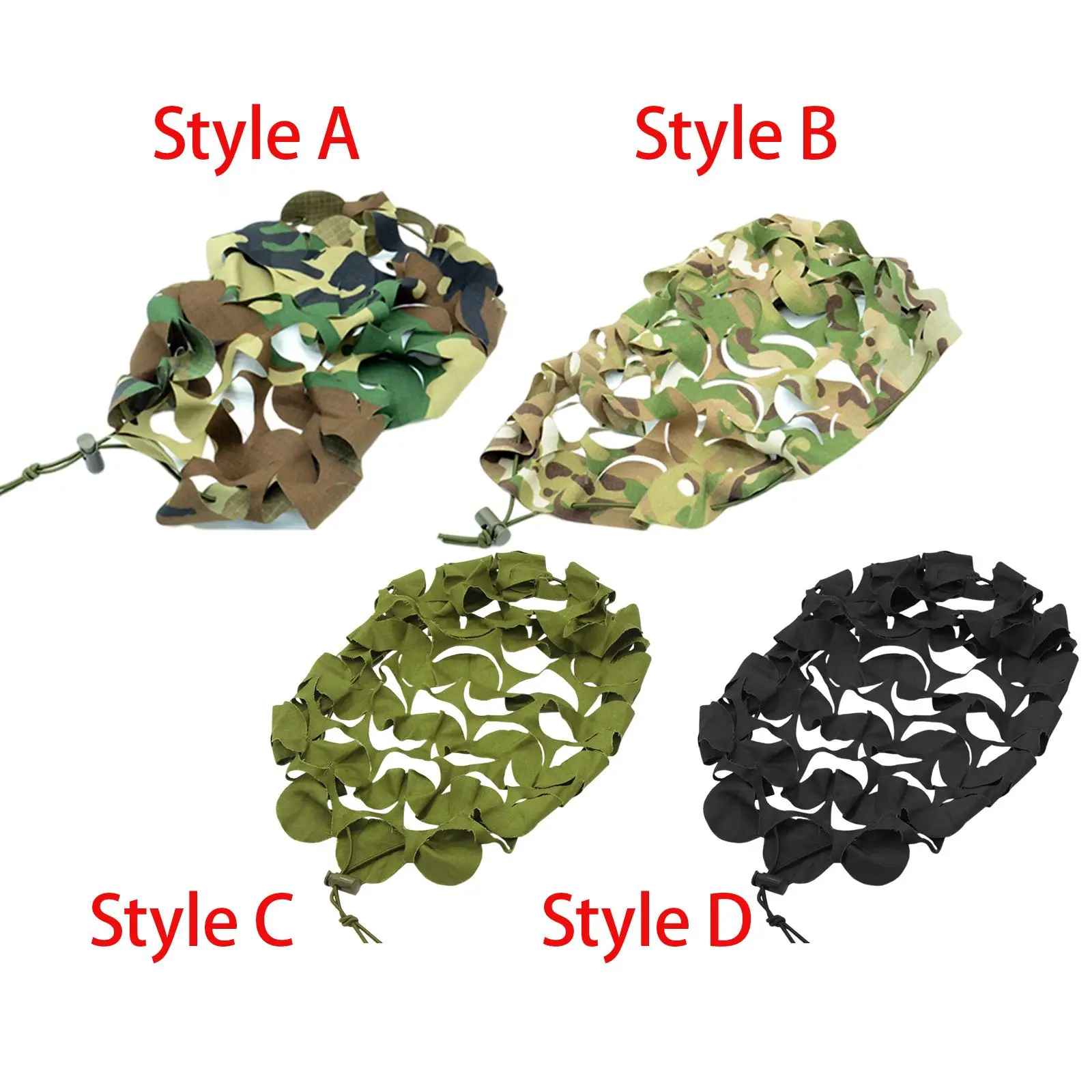 Fast Helmet Cover Ghillie Headwear Disguise Hat Pouch elastic 3D Nylon