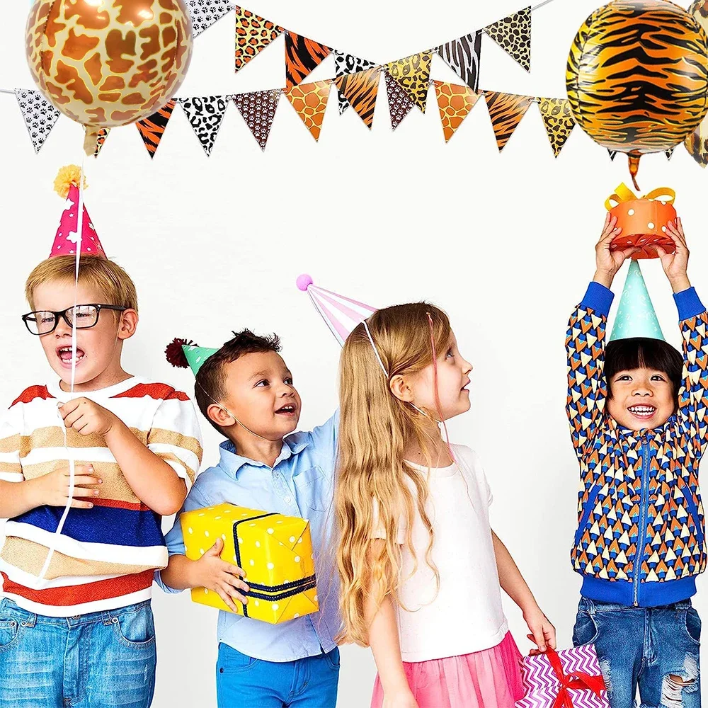 Dschungel Safari Geburtstag Dekore Folie Tier Ballon Salbei Grün Folie Geburtstag Nummer 0-9 Luftballons Kinder Safari Party liefert Gefälligkeiten – Detail 20