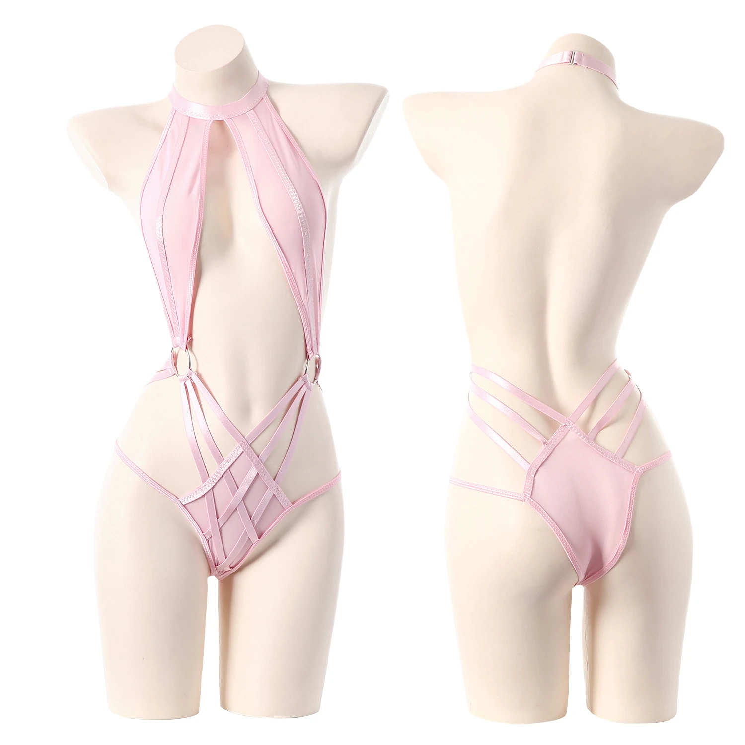 

Women Sexy Mesh See Through Bodysuit Sexy Lingerie Game Cosplay Dress Up Clothes Uniform Anime Pajamas Outfit