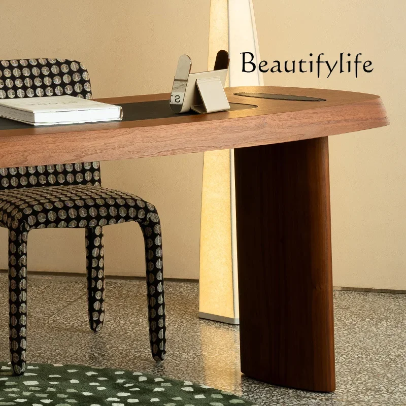 

X Italian Minimalist Solid Wood Desk Living Room Study Desk Designer Desk