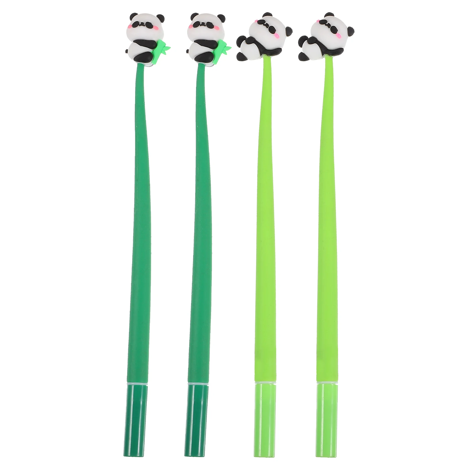 

4 Pcs Portable Pen Student Cartoon Writing Pens Stainless Steel Animal-themed