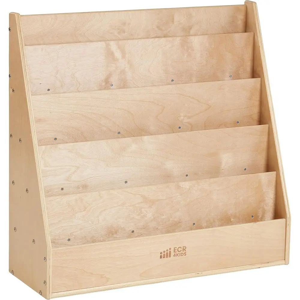 

Streamlined Storage Classroom Bookshelf, Single-Sided Display, Natural Finish