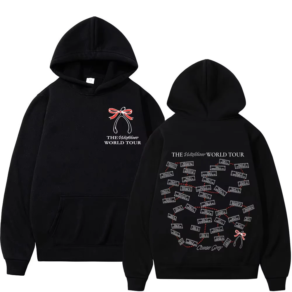 Conan Gray Wishbone World Tour 2026 Print Hoodie Men Women's Fashion Pullover Loose Casual Hip-hop Winter Fleece Hipster Hoodie