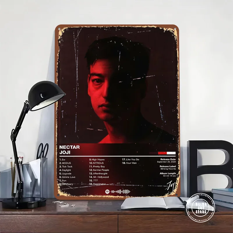 Joji - Nectar Printed Poster Customized Retro Wall Art Vintage Metal Tin Signs for Home Office Decor Decoration Room Man Cave