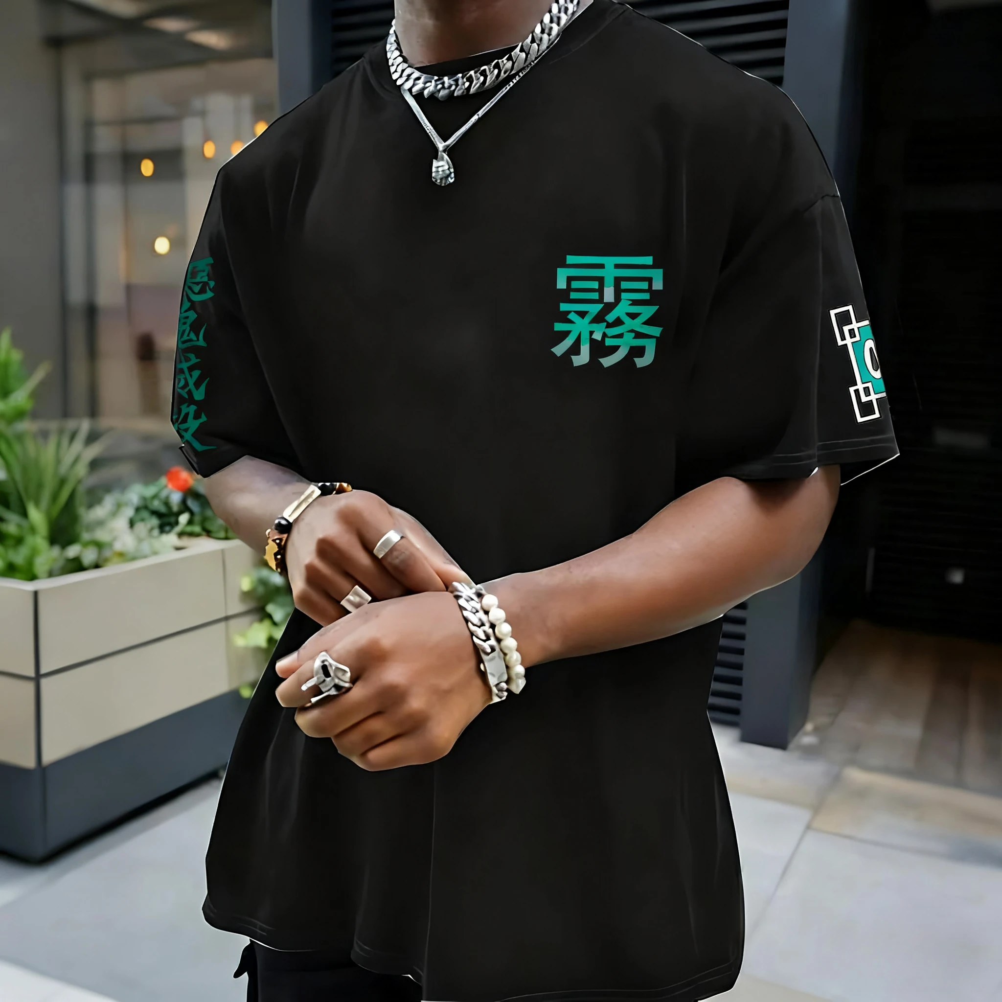 Demon Slayer Anime T-shirt da uomo 2025 Estate Nuovo Tokitou Muichirou Colorato Stampato Harajuku Allentato Casual Genitore Bambino Top