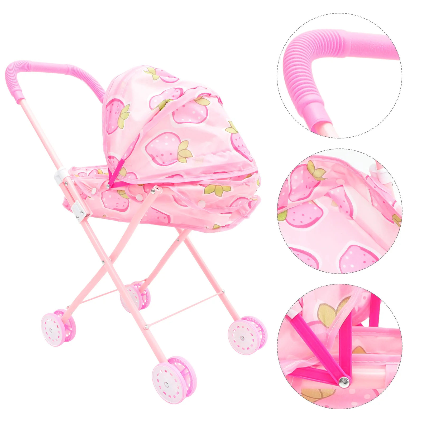 Kinderwagen Speelspeelgoed Spullen Vervoer Versiering Diversen Rek Beweegbaar Model Spelhuisaccessoires Gesimuleerde baby