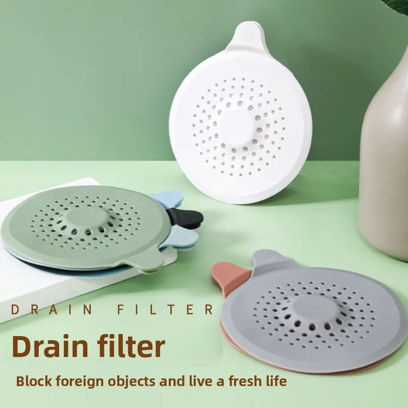 Sink Anti-Clog Silicone Floor Drain Cover Bathroom Drain Hair Anti-Clog Filter Drain Outlet Strainer