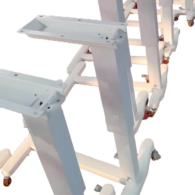 طاولة فوق السرير، طاولة سرير المستشفى، عجلة دوارة، صينية دوارة قابلة للتعديل فوق طاولة الكمبيوتر المحمول والمكتب المنزلي بجانب السرير #6