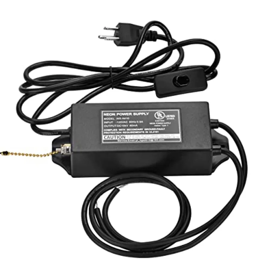 

10KV 10000V Power Supply for Glass Neon Sign Electronic Neon Light Beer Signs Bar Lights Transformer 120V 50/60Hz UL Approval