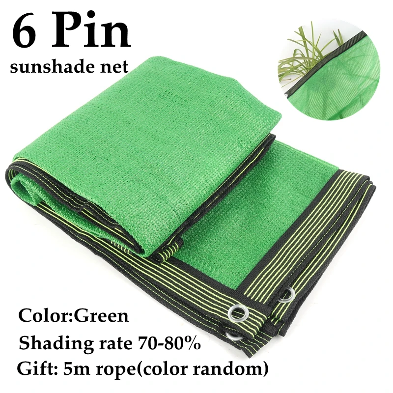 

Green 6 Pin Anti-UV HDPE Sun Shading Net Outdoor Sunshade Net Garden Shelter Canopy Succulent Gazebo Balcony Shade Netting Cloth