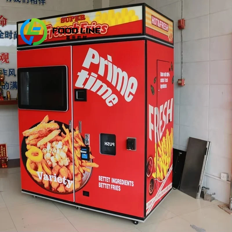 Automatic French Fries Making Vending Machine, Adjustable Frying Time Flexible Crispness Automatic French Fries Self‑Selling