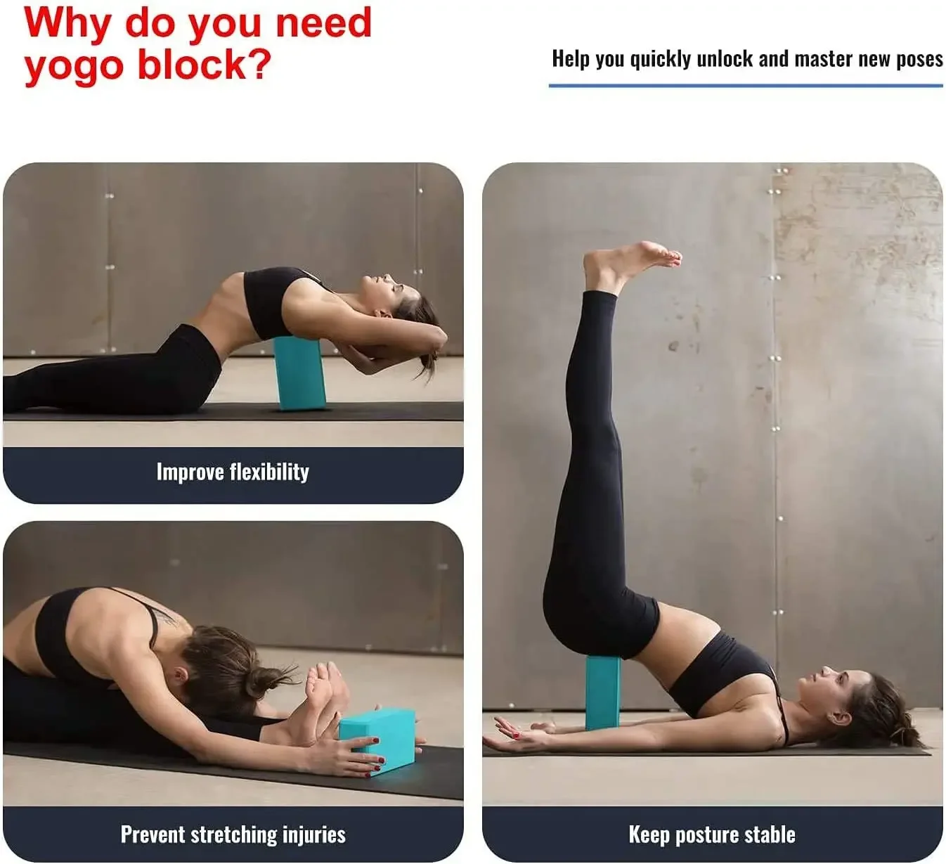 2/1PCS EVA Gym Blöcke Schaum Ziegel Training Übung Fitness Ausrüstung Dance Yoga Hilfs Werkzeug Stretching Körper Gestaltung – Detail 6