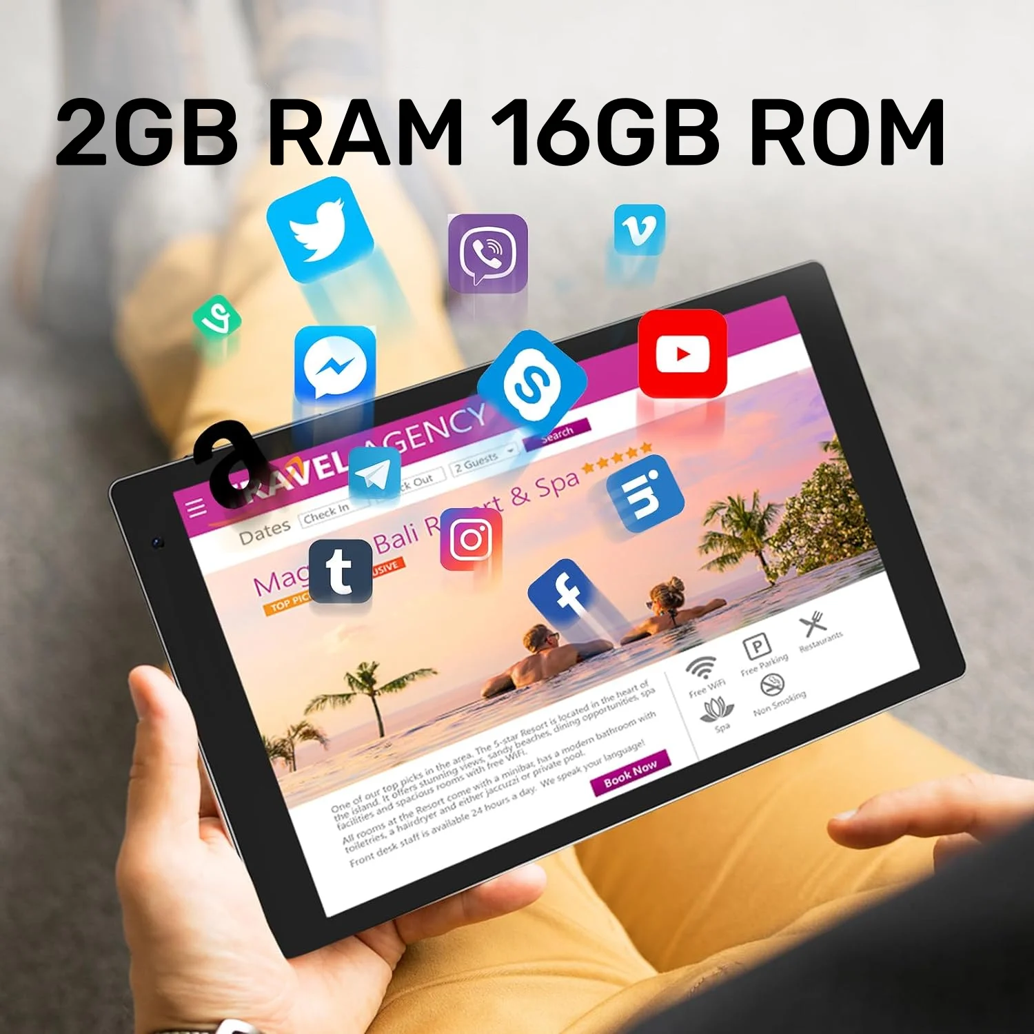 Imagem -02 - Android 9.0 Tablet pc Quad Core Ddr 2gb Emmc 16gb Rk3326 1024x600 Ips 3000mah Bateria Li-ion Vendas Superiores m7