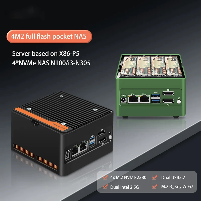 НОВЫЙ мини-ПК с брандмауэром X86-P5 12-го поколения Intel i3 N305 N100 2xi226-V 2,5G Сетевая карта Мягкий маршрутизатор 4xM.2 NVMe NAS Плата DDR5 4800 НОВЫЙ мини-ПК с брандмауэром X86-P5 12-го поколения Intel i3 N305 N100 2xi226-V 2,5G Сетевая карта Мягкий маршрутизатор 4xM.2 NVMe NAS Плата DDR5 4800